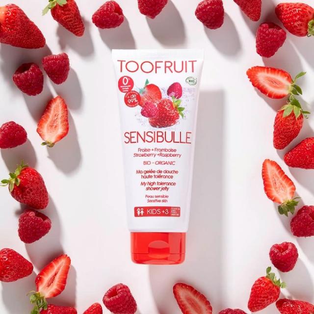 Sensibulle gelée de douche parfum fraise et framboise TOOFRUIT