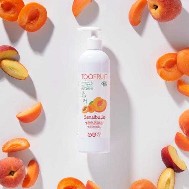 Sensibulle gelée de douche, parfum pêche abricot TOOFRUIT